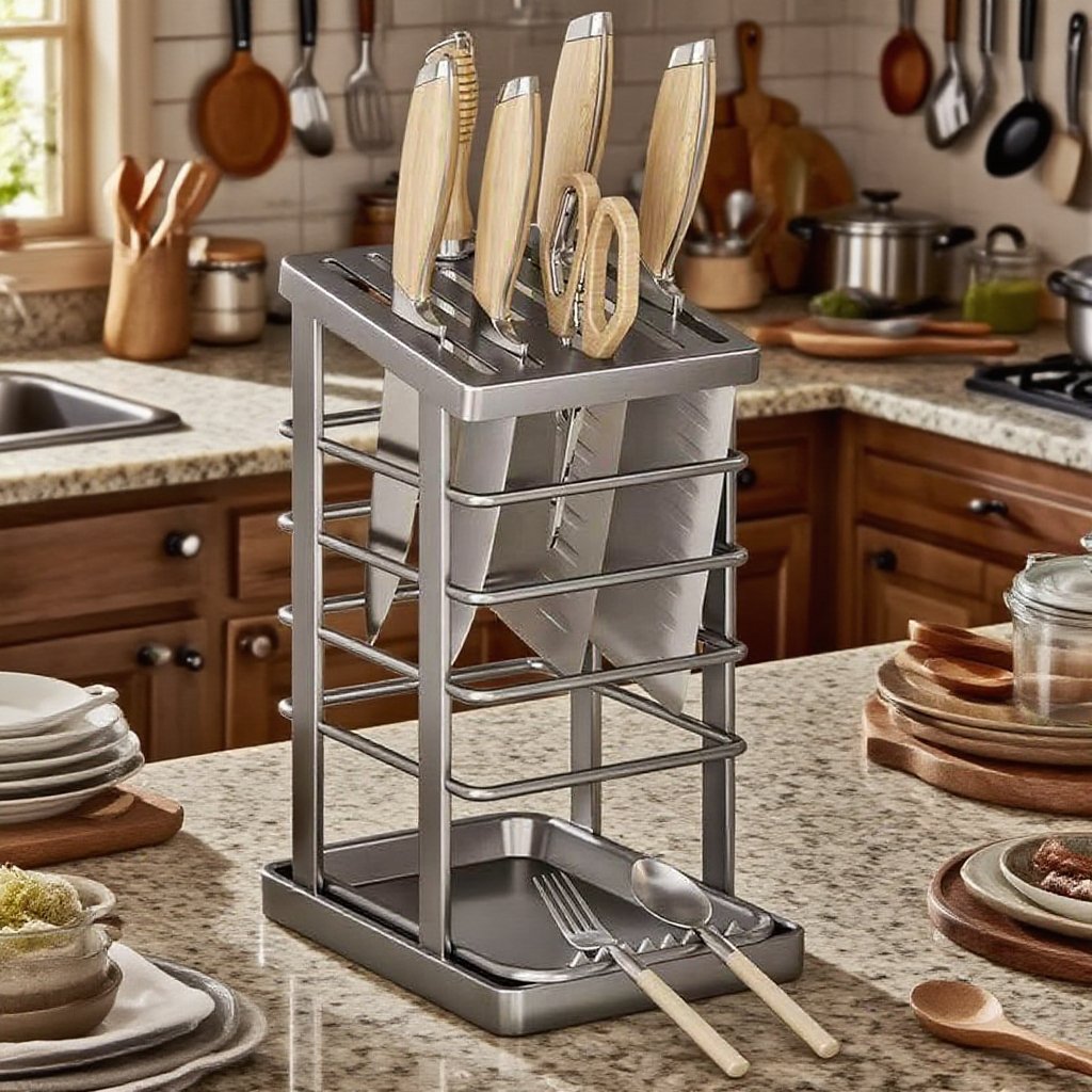 주방 테이블 다기능 공구 젓가락 케이지 일체 아스팔트 수납대