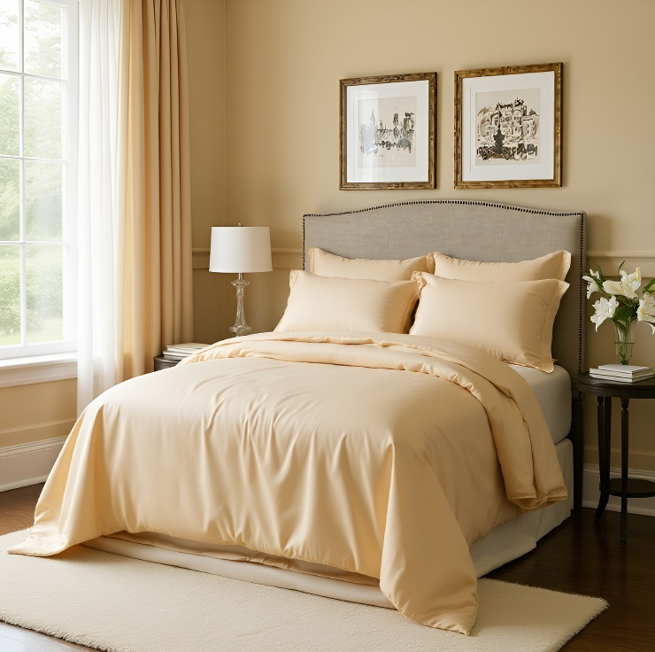 Silk down comforter set
