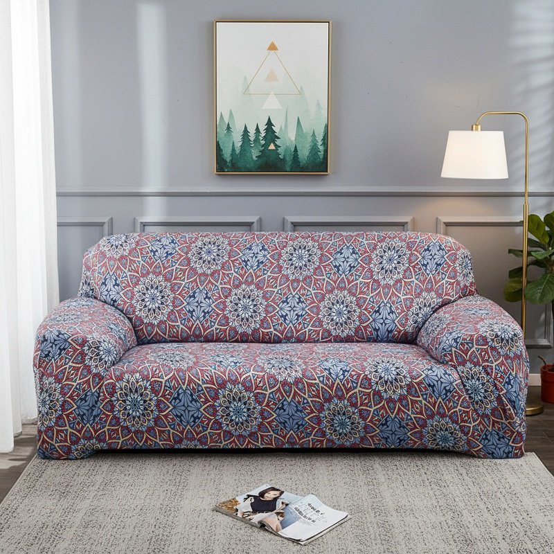Snug fit stretchable sofa cover for home decor
