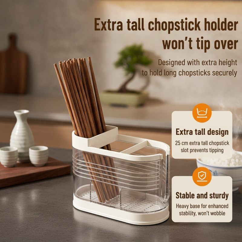 Kitchen Compartmentalized Chopsticks Holder