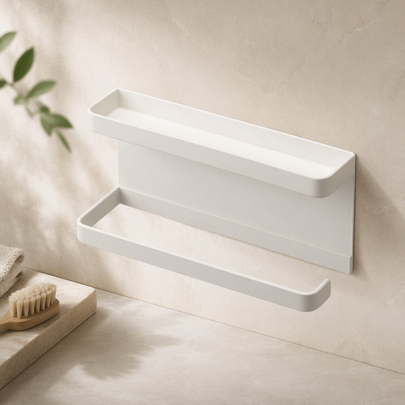Estante multifuncional simple Soporte para paraguas con imán y bandeja