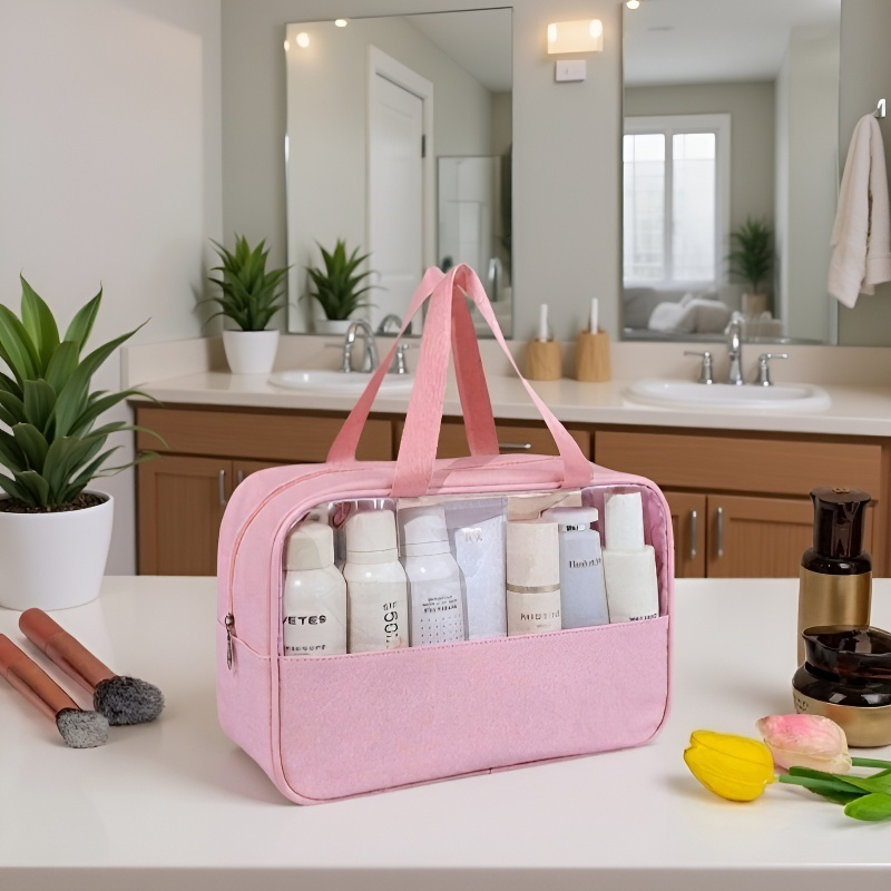 대용량 투명 방수 여행 세면 파우치 
