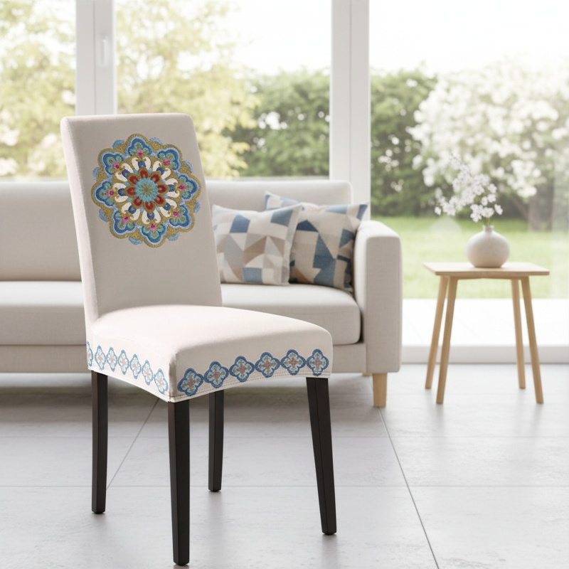 High space utilization dining chair cover Dining chair table cover Four seasons artistic flavor serv