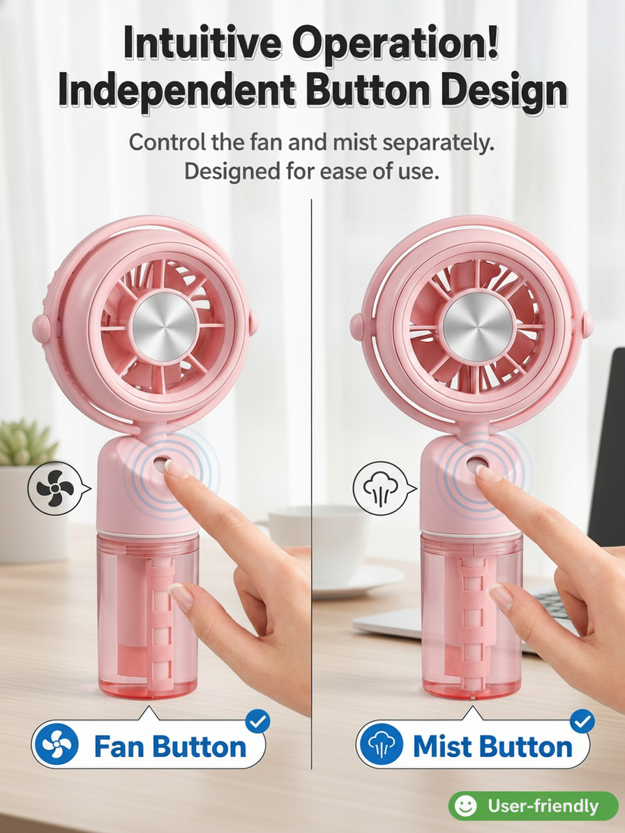 Quiet operation USB mini fan