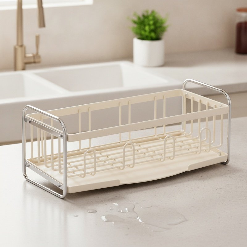 Kitchen Countertop Multifunctional Drain Rack with Knife and Chopstick Holder