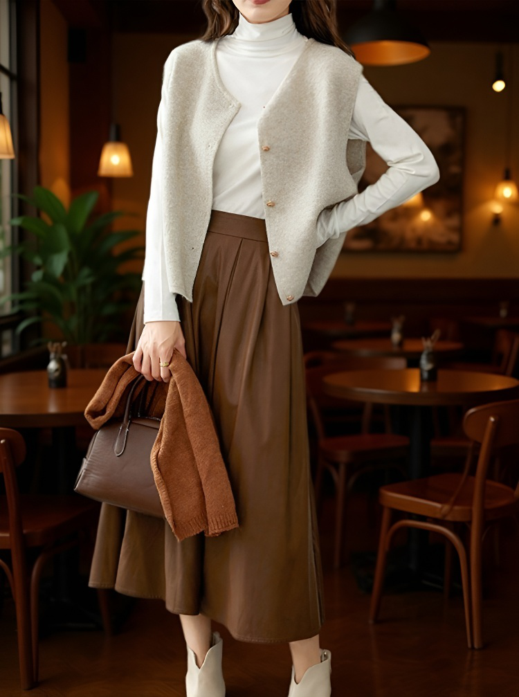 니트 소재의 부드러운 질감 클로즈업