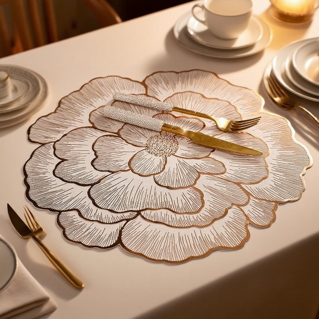 다림질 모란꽃 PVC 단열 미끄럼 방지 쿠션