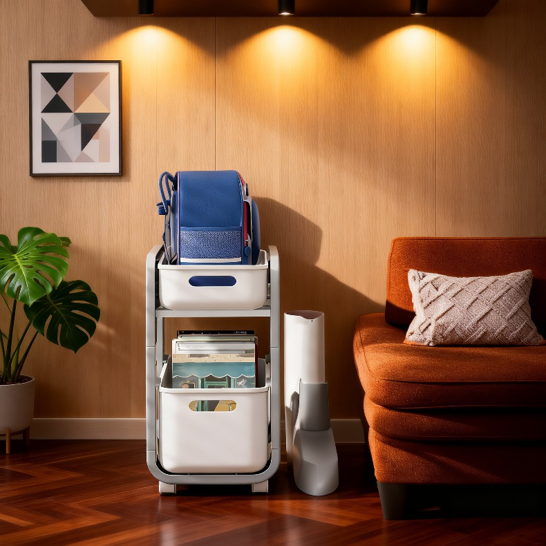 省スペース設計の収納カート