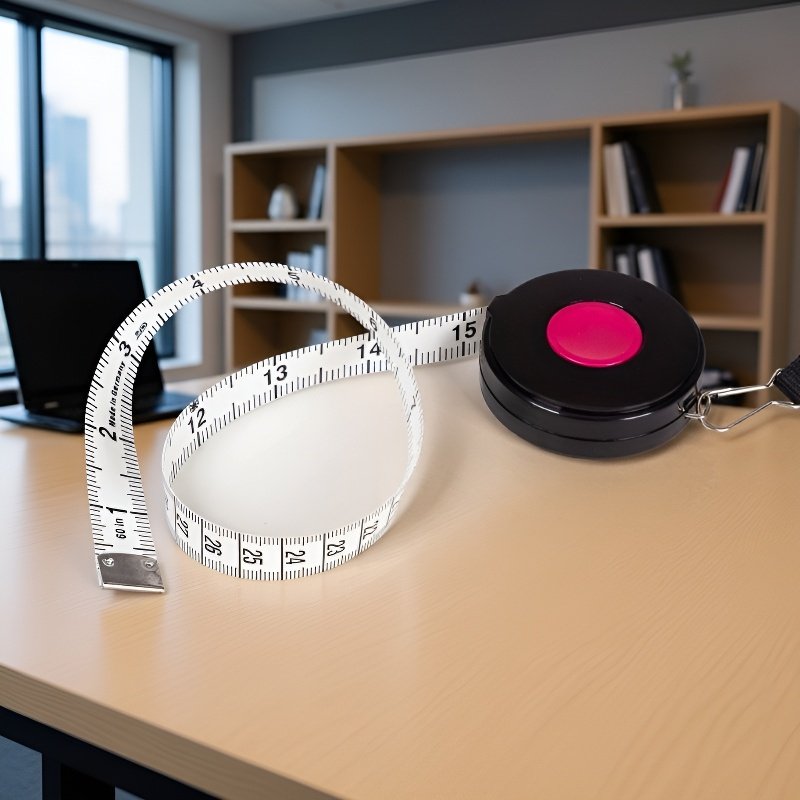 伸縮機能を示すメジャーの操作写真