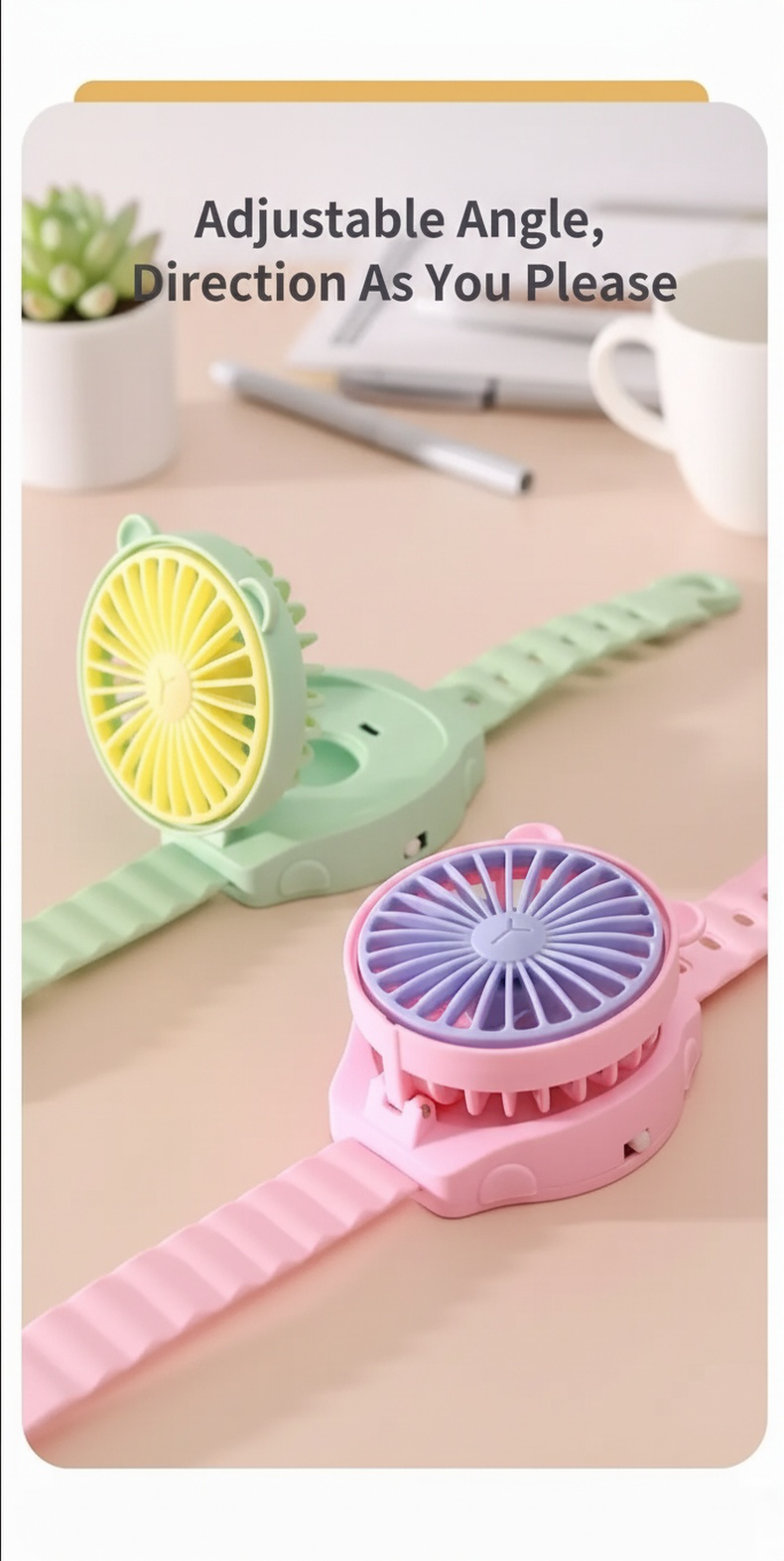 Lightweight wearable fan for outdoor activities