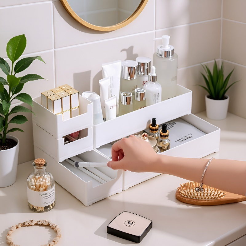 Organisateur de compartiment de tiroir pour cosmétiques