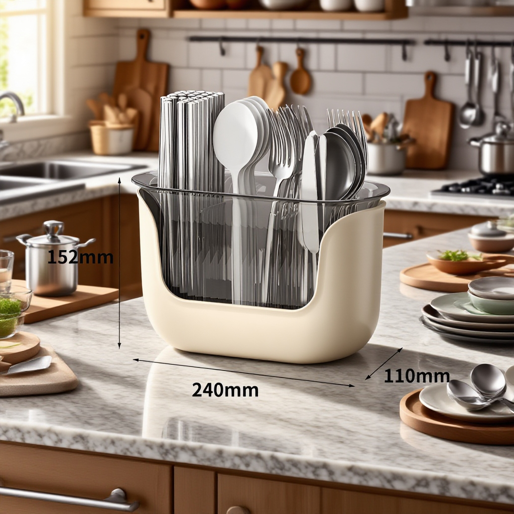 使いやすい仕切り付き食器収納ボックス