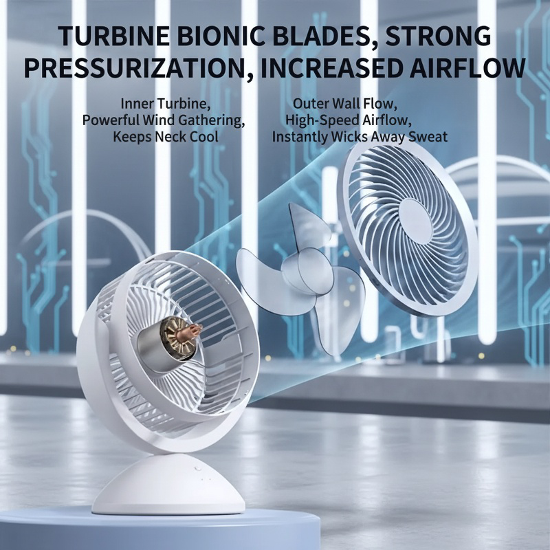 2026 New Oscillating Fan, USB, Home Use, Wall-Mounted, Circulating, Small, Desktop/Office Portable E