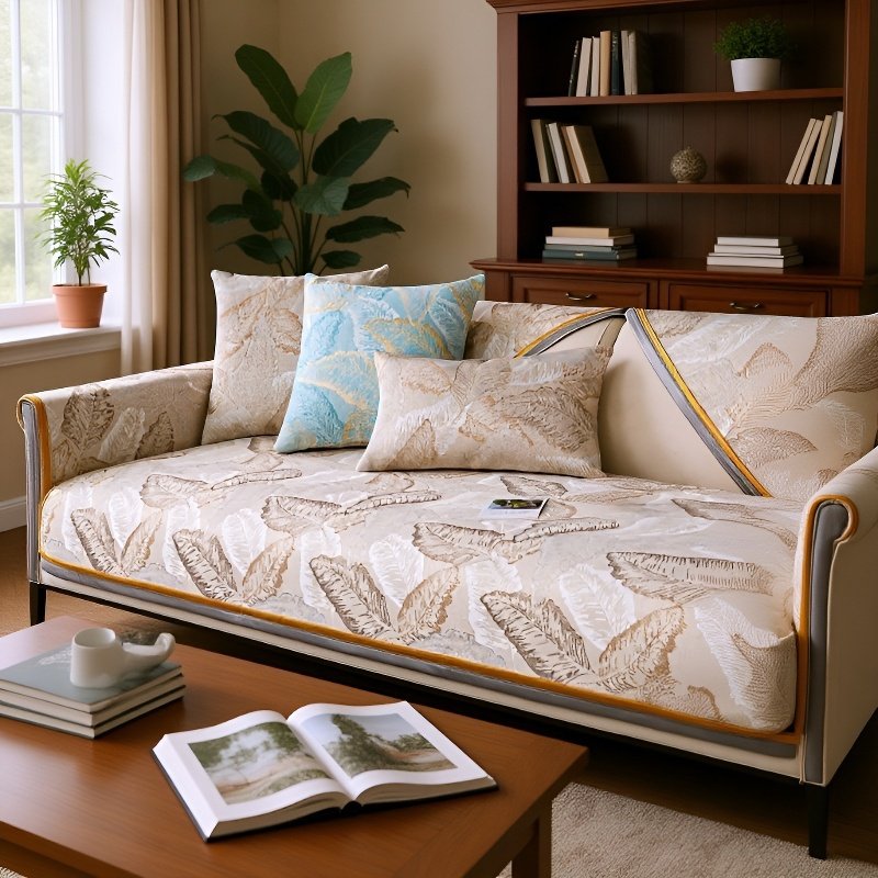 レザーソファークッションアイスシルクカバークロス 夏の滑り止め涼しい感じクッションクーラーカバーカバー