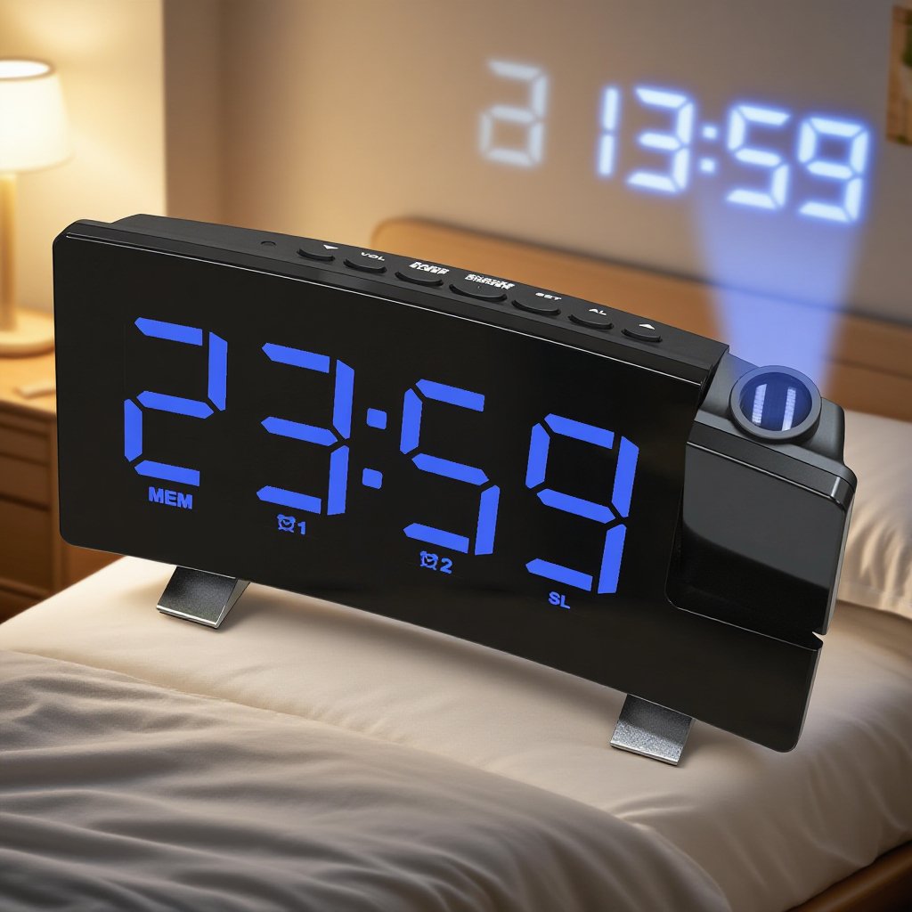 곡면 스크린 디지털 알람 시계