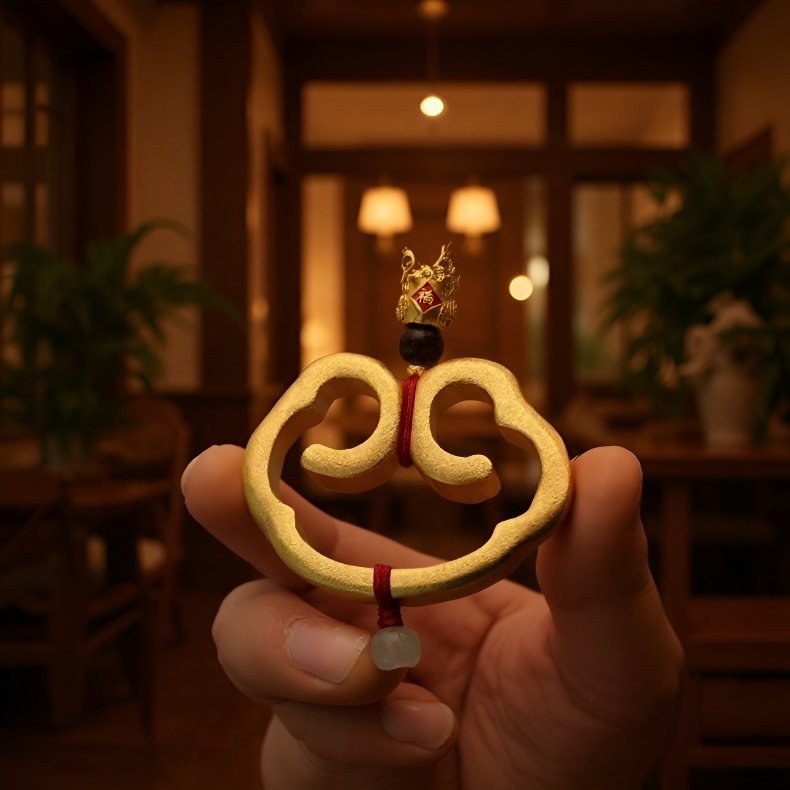 여의도 문양이 새겨진 고급 자동차 펜던트