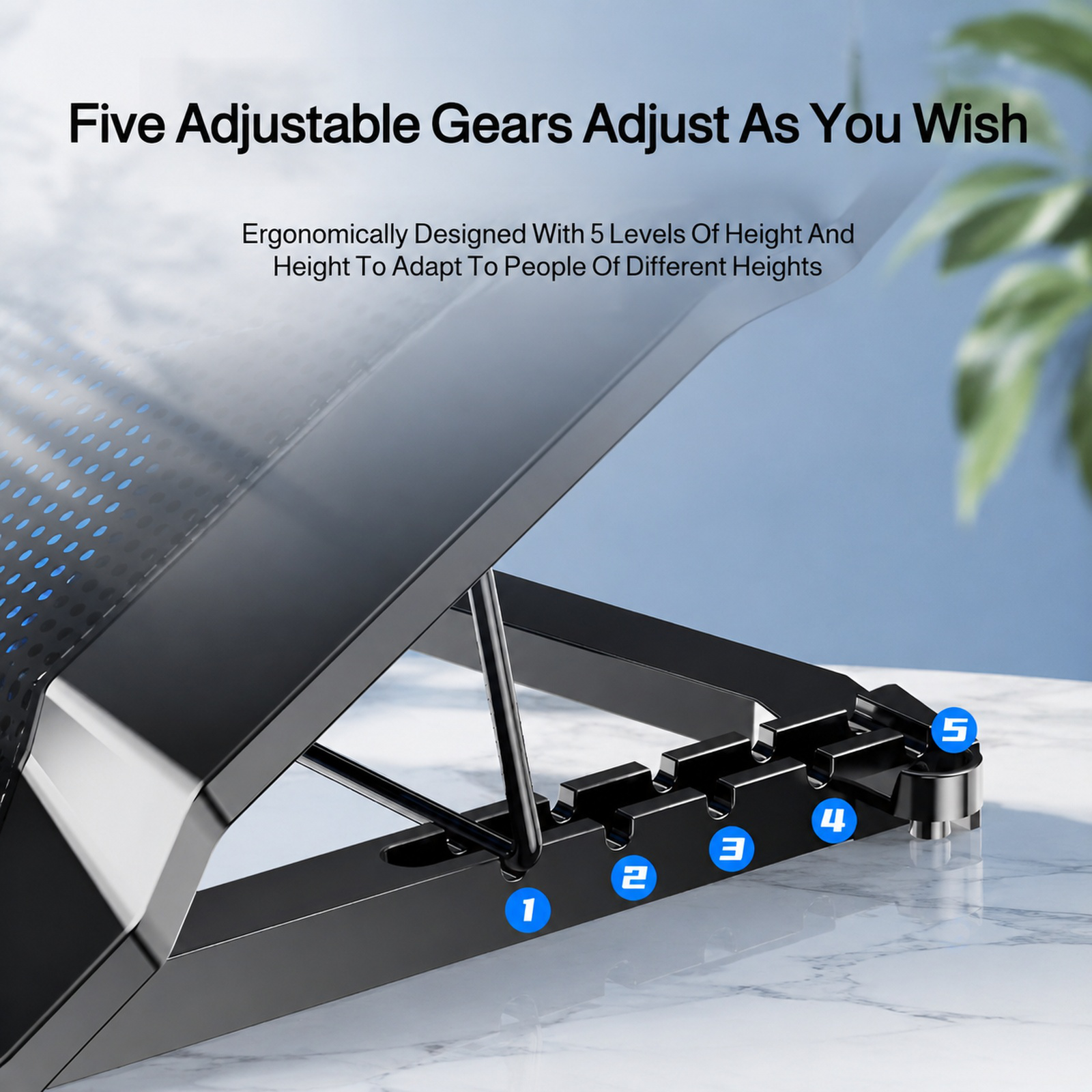 Silent Laptop Cooling Stand with Cooling Base