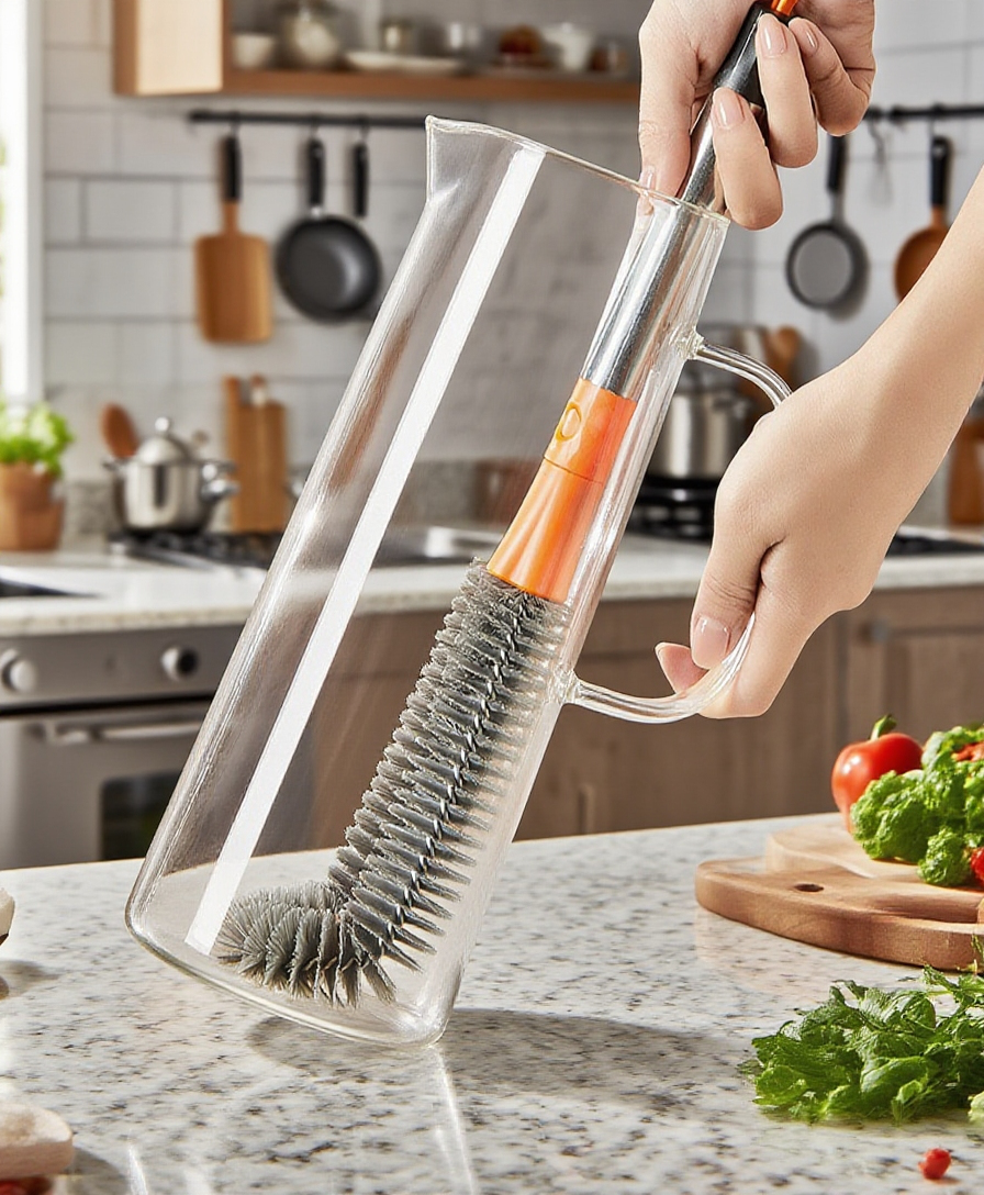 병과 컵을 청소하는 다기능 브러시