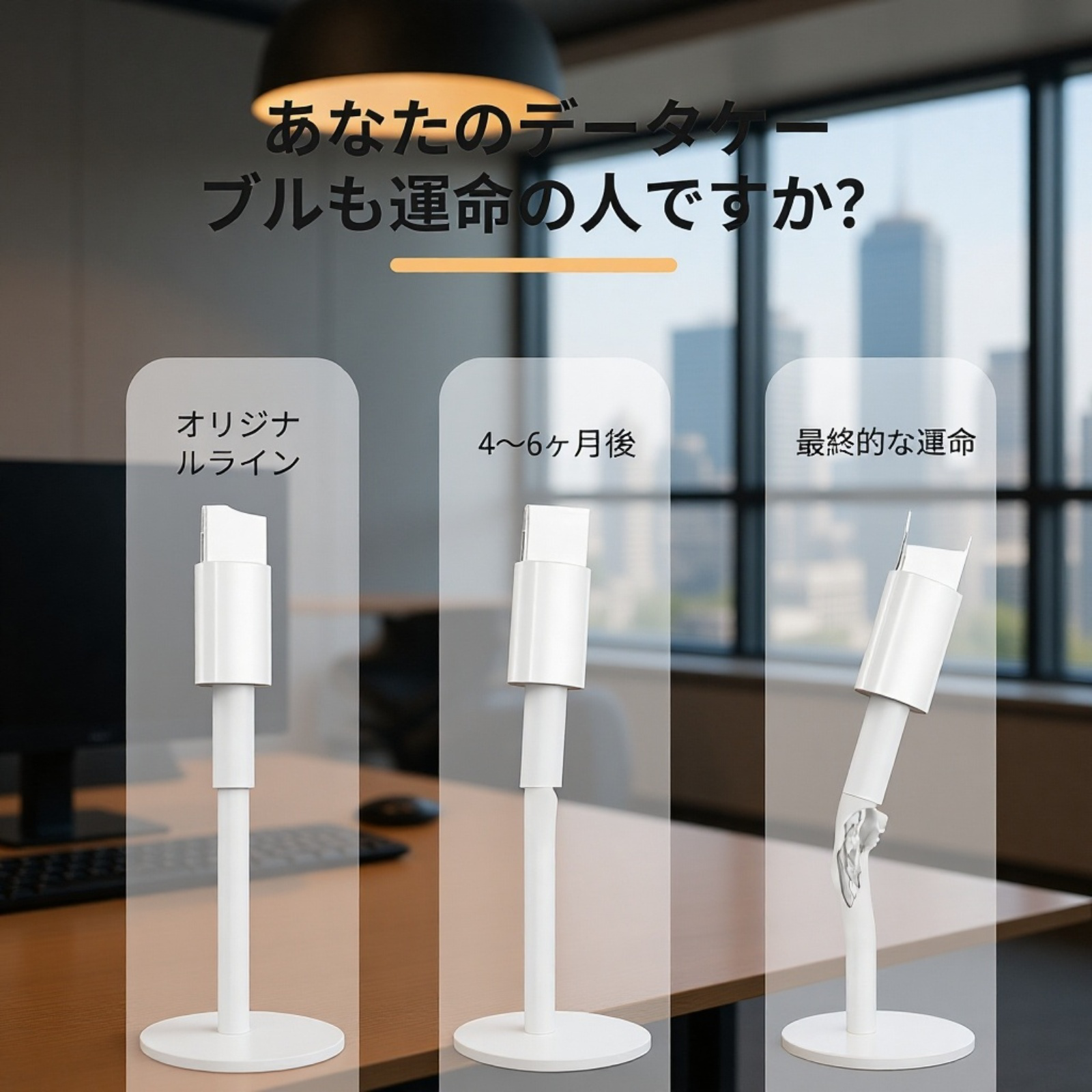 データケーブル保護カバー装着イメージ