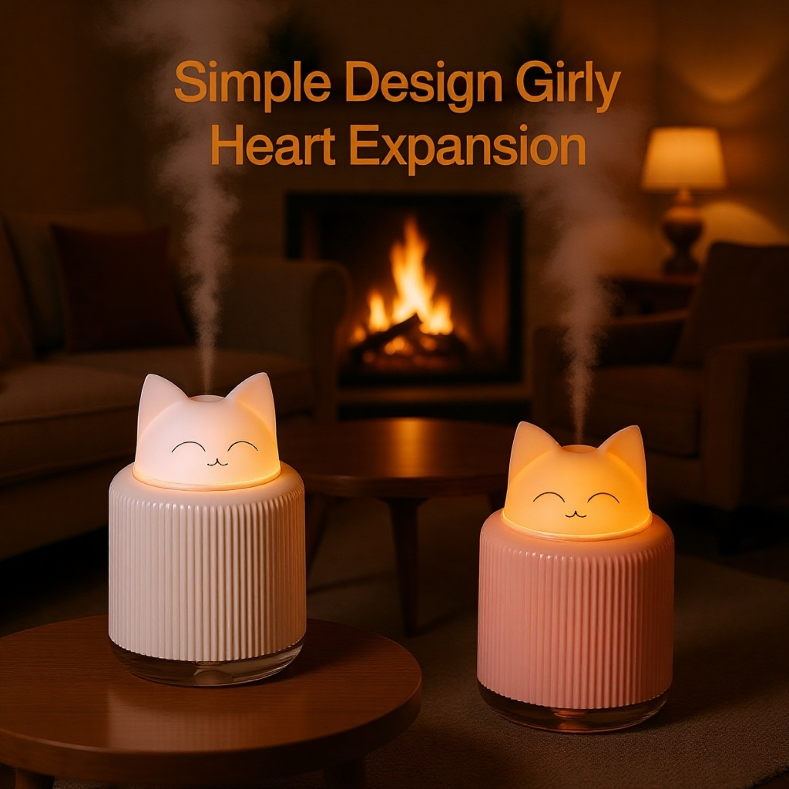 Cute pet-themed humidifier on bedside table in nursery