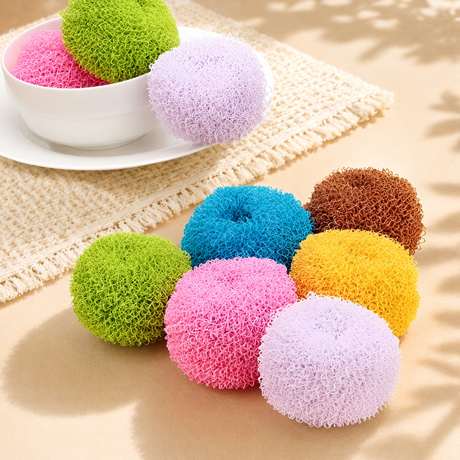 Nano cleaning balls, steel wool, non-shedding kitchen dishwashing brush, pot scrubbing brush, cute c