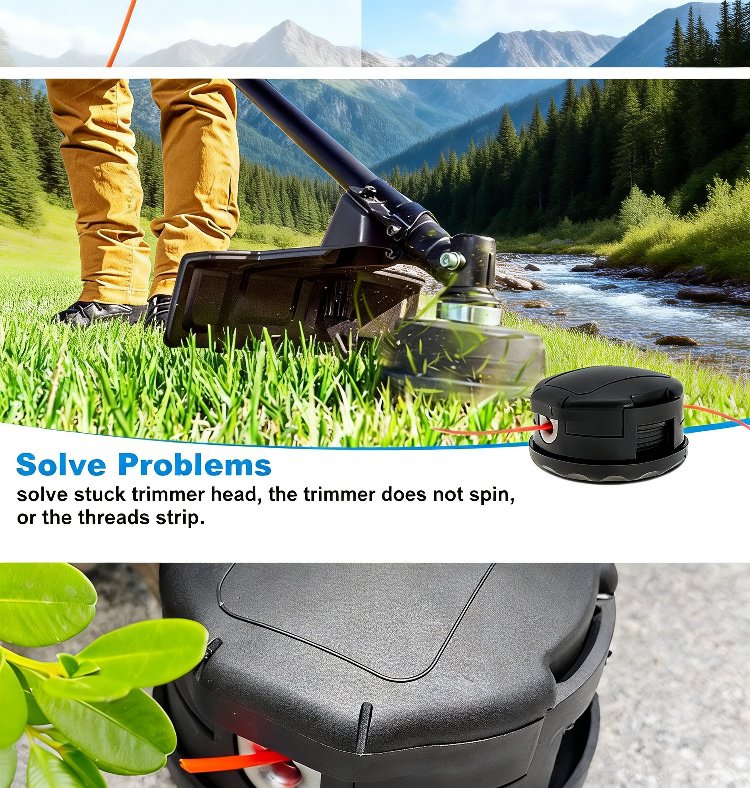 M10*1.25 Brush Cutter Head No-Disassembly Trimmer Line for Garden Tools