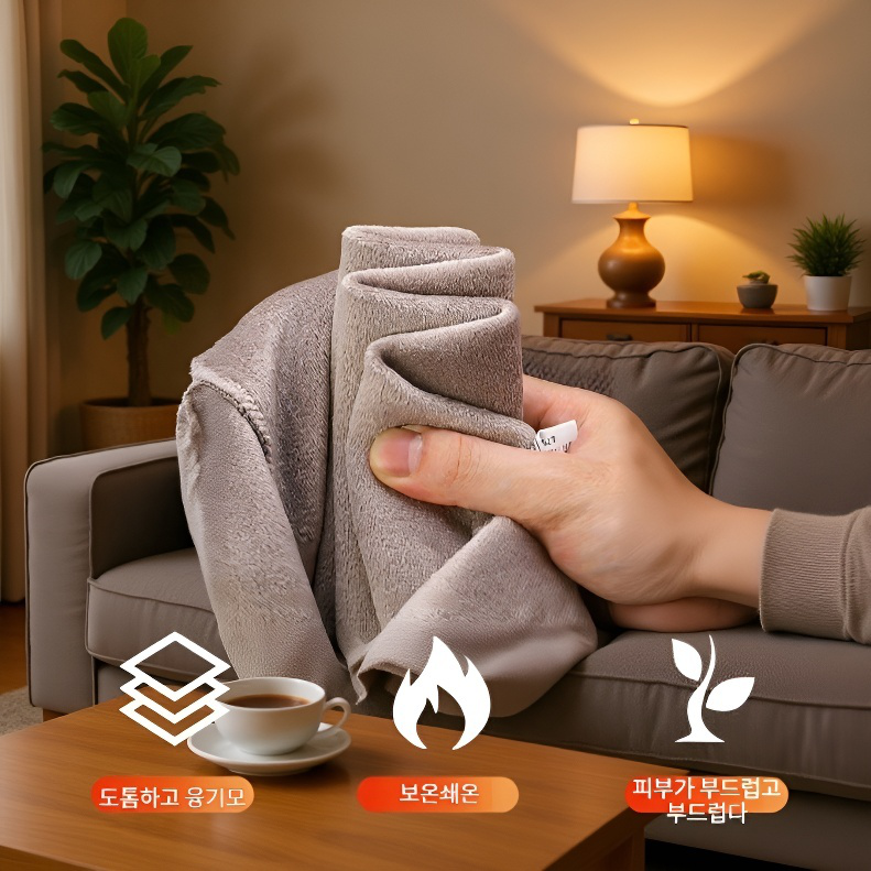 남성용 기모 라운드넥 셰닐 스웨터