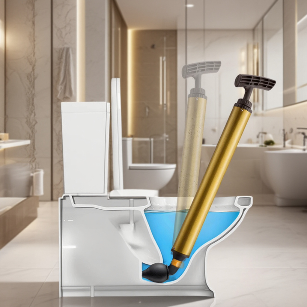 一体型ステンレス製トイレ詰まり解消器