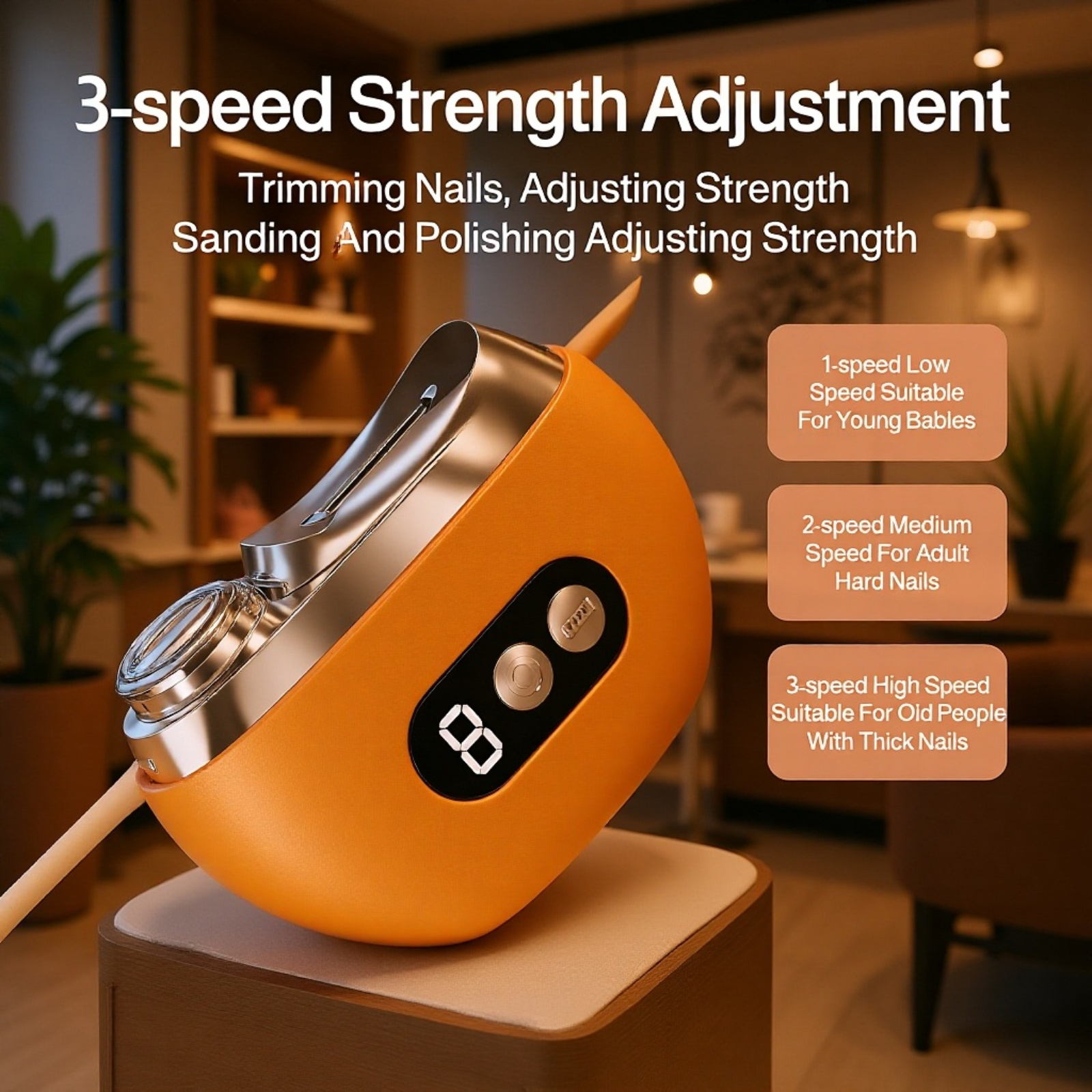 Home manicure device for smooth and polished nails