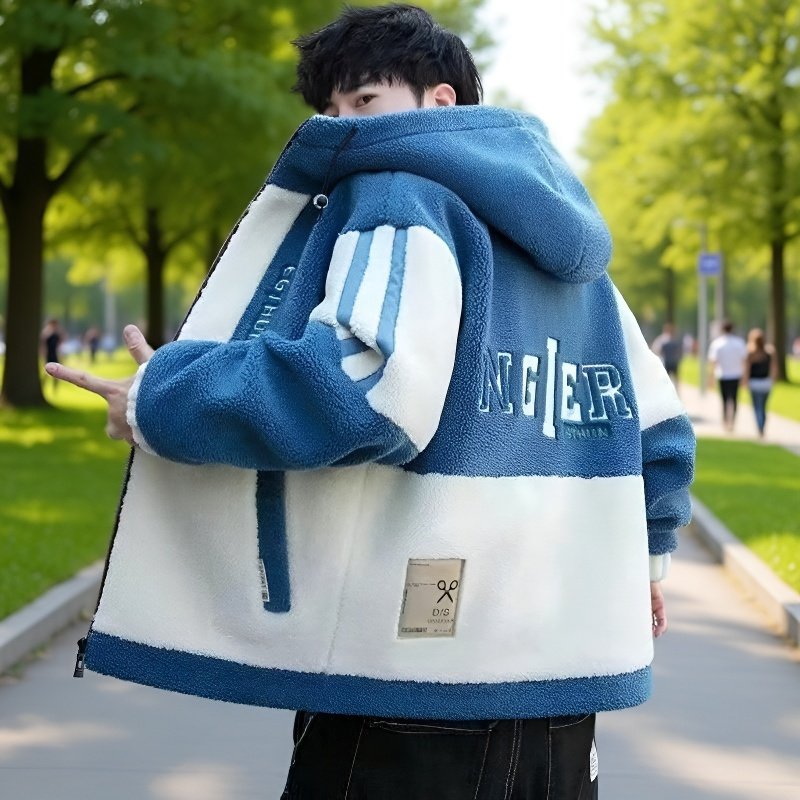 ソフトな肌触り メンズフリースコート