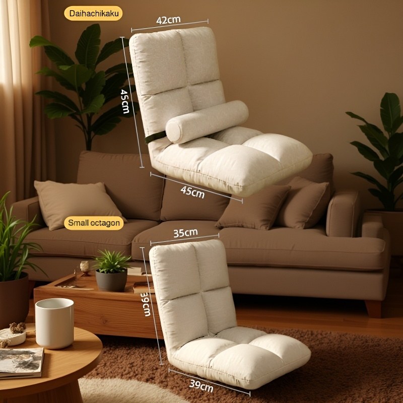 Japanese Style Lazy Sofa Backrest Chair Foldable Japanese Floor Sofa Chair