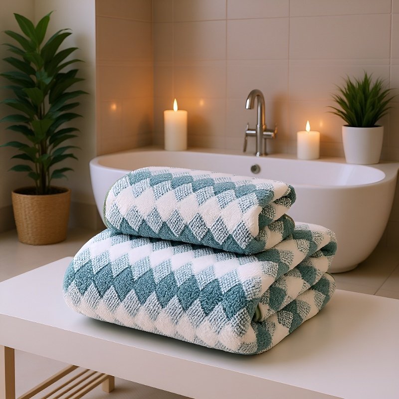 バスルームに映えるおしゃれなタオル