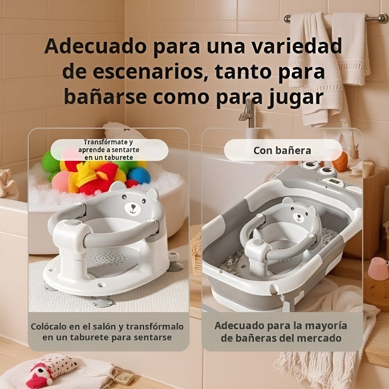  Silla antideslizante para baño de recién nacidos