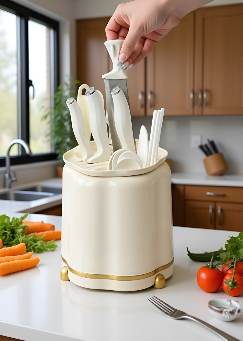 다양한 크기의 칼을 보관할 수 있는 칼꽂이