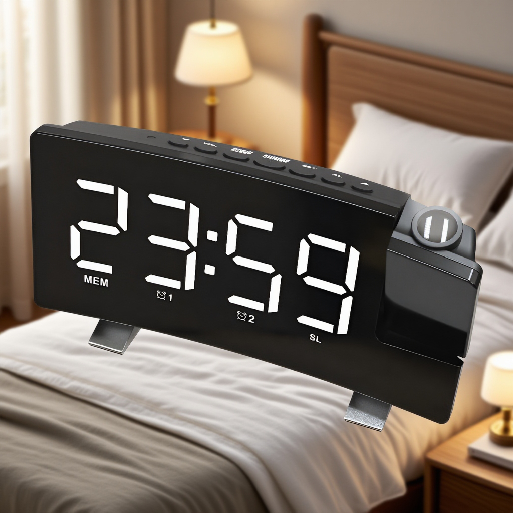 곡면 스크린 디지털 알람 시계