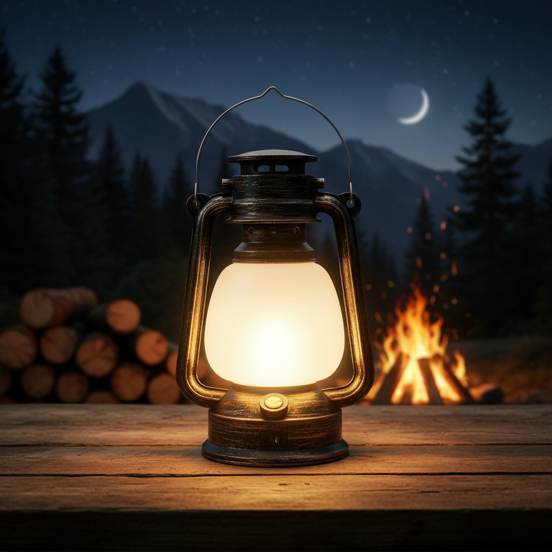 Rechargeable Vintage Camping Lantern, Multifunctional Waterproof Design, Extra-long Battery Life