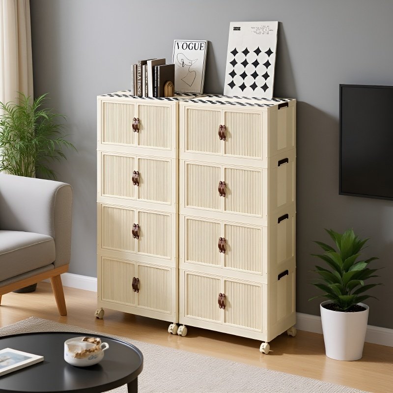 가정용 라지 접이식 수납함 선반 정리함 간식 수납장 사물함 장난감 수납함