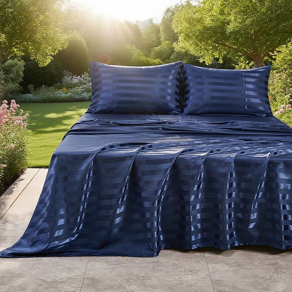 Imitation silk satin three-piece sheet set