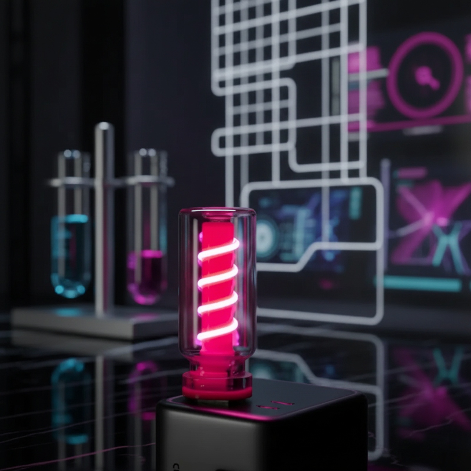 USB Glass Bottle Night Light for Desktop Decor, Ambient Lighting