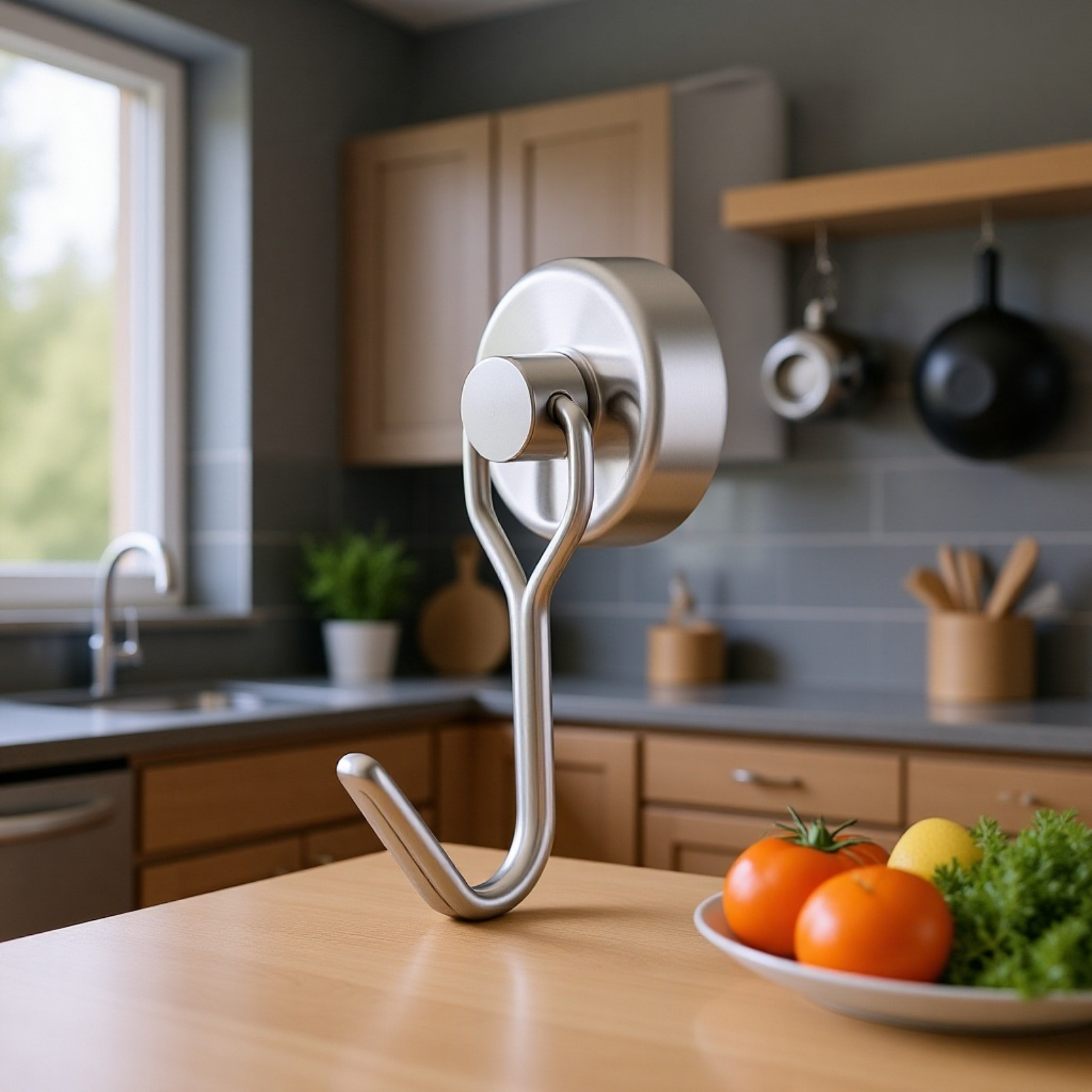 Otočný magnetický háček z nerezové oceli bez vrtání