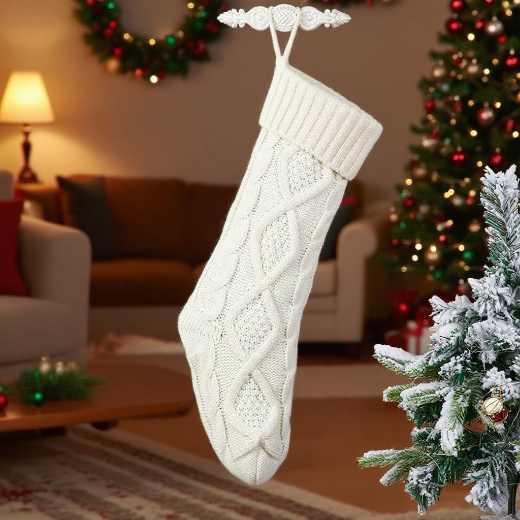 毛線聖誕長筒襪