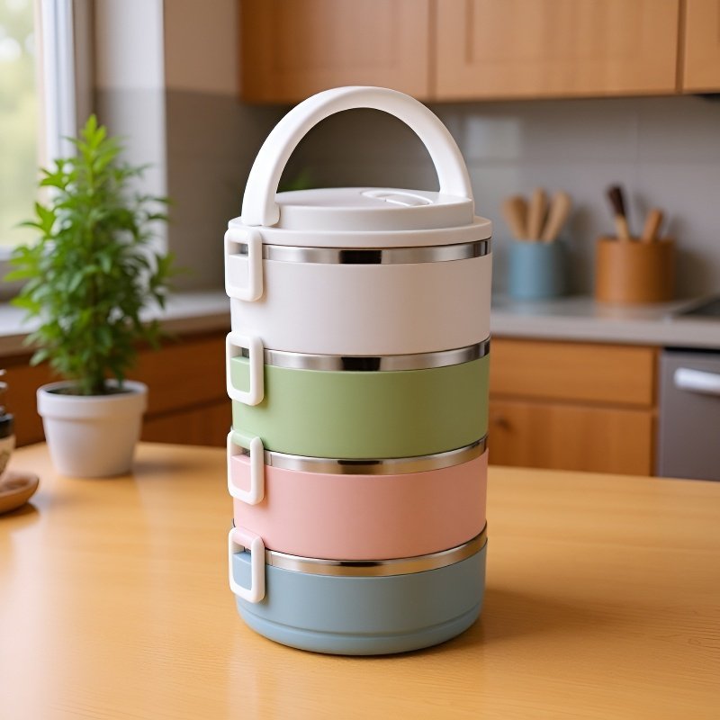 多層ステンレス製ランチボックス