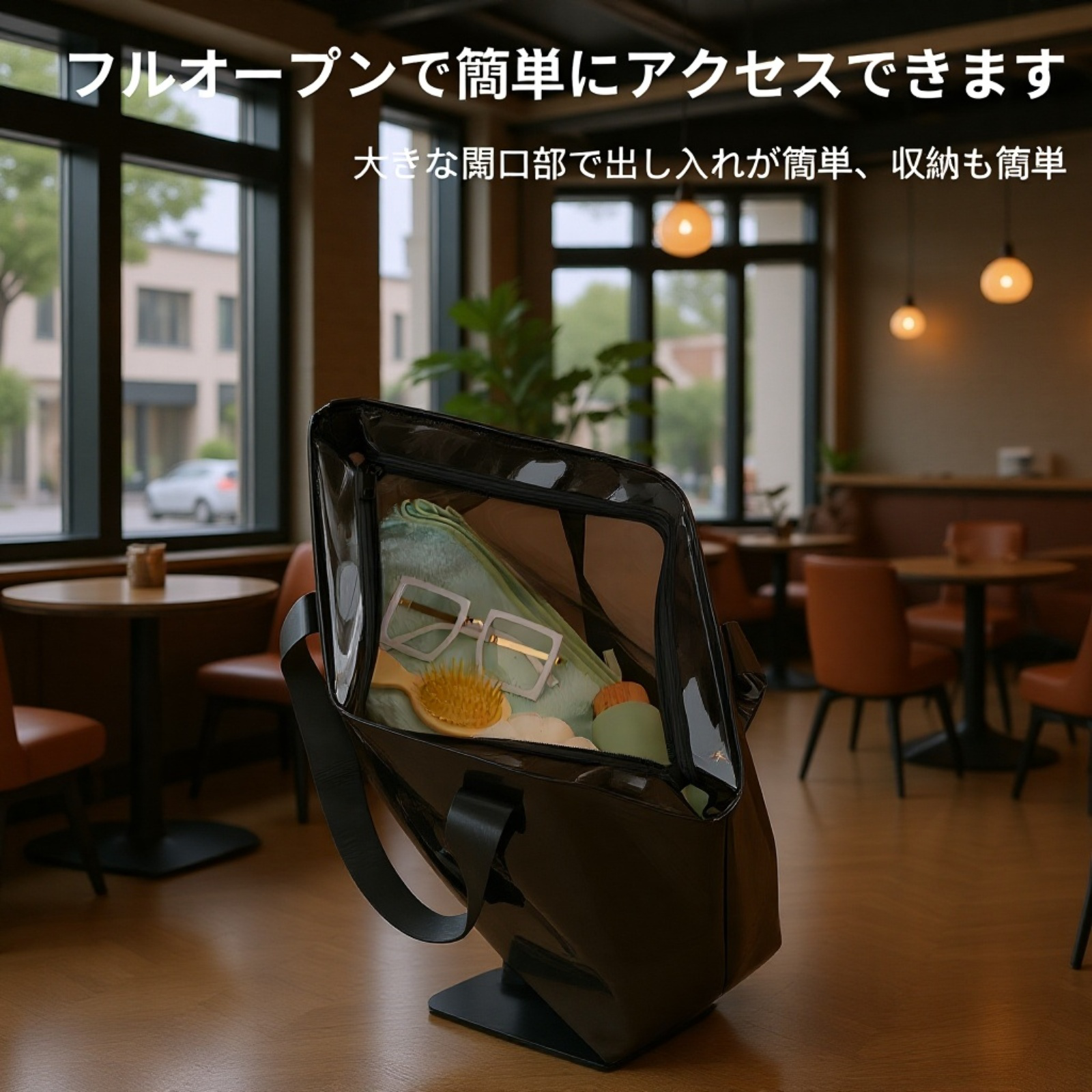 TPU大容量スイミングバッグ・乾湿分離洗面用バッグ・ビーチバッグ