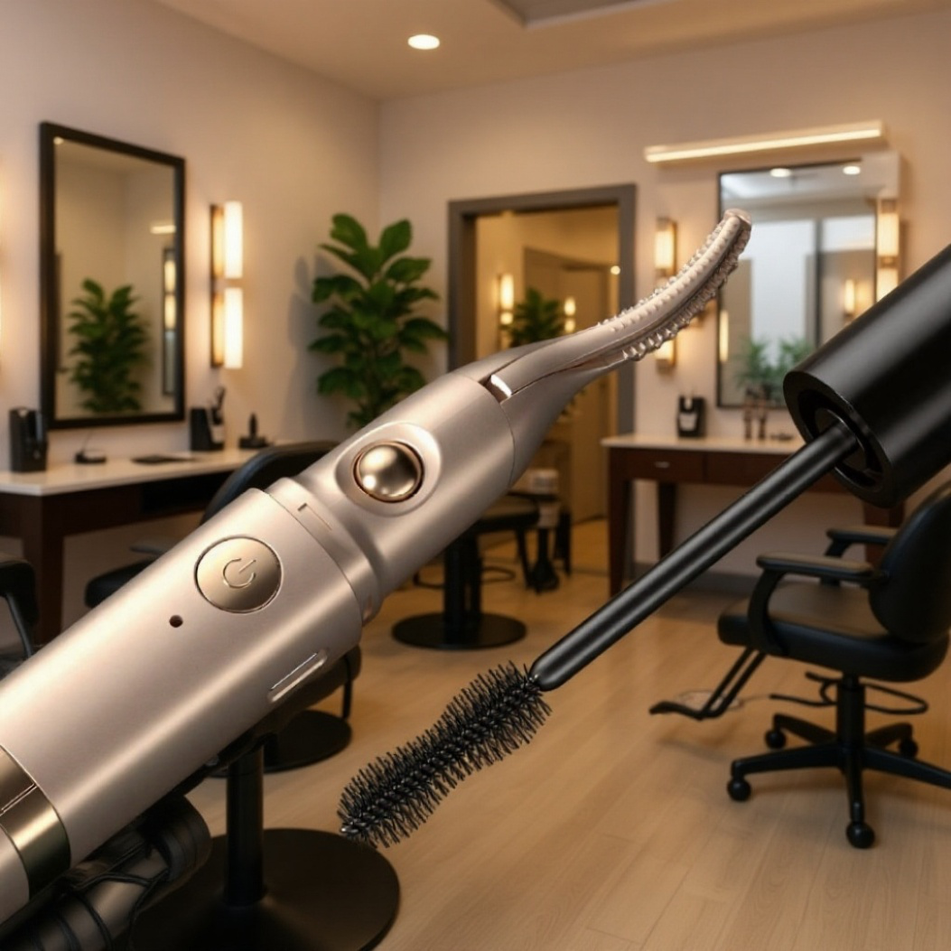 Elektrische Wimpernzange und Augenbrauentrimmer 2-in-1