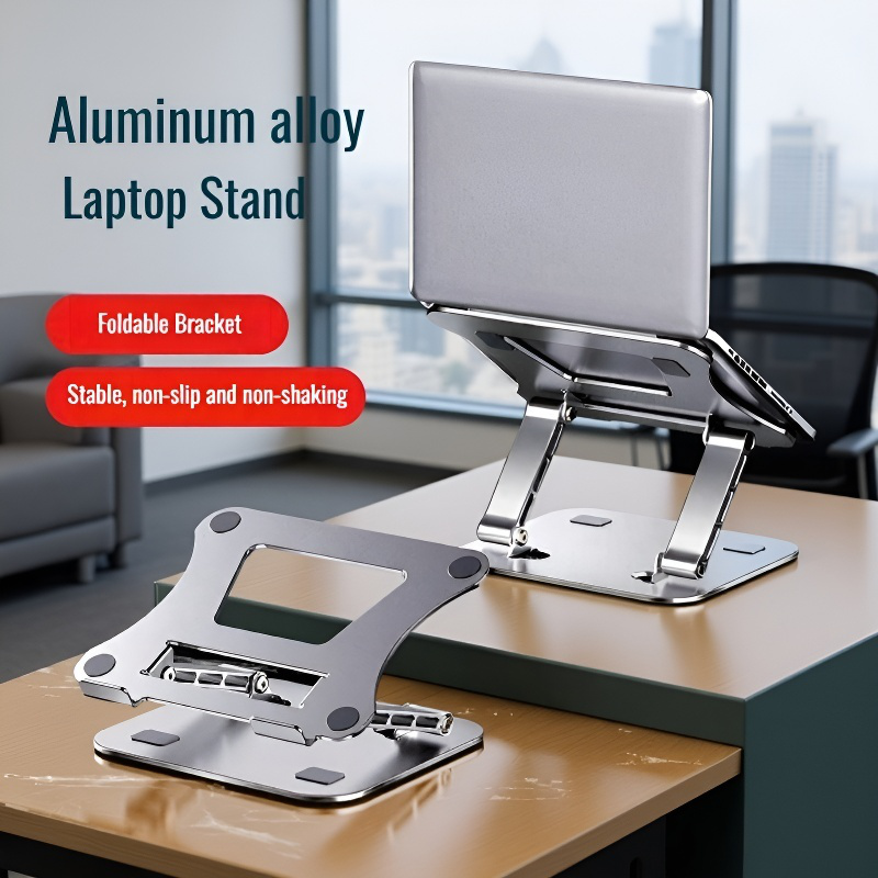 Desktop Height-Adjustable Foldable Carbon Steel Laptop Cooling Stand