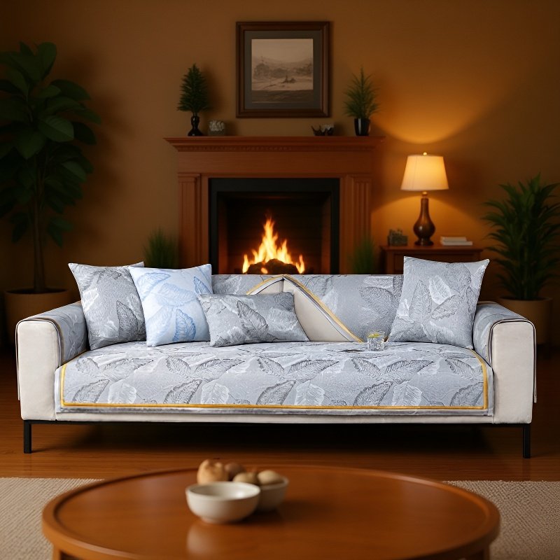 レザーソファークッションアイスシルクカバークロス 夏の滑り止め涼しい感じクッションクーラーカバーカバー