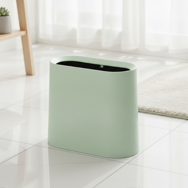 Clip-in Trash Bin for Toilet Paper and Miscellaneous Storage