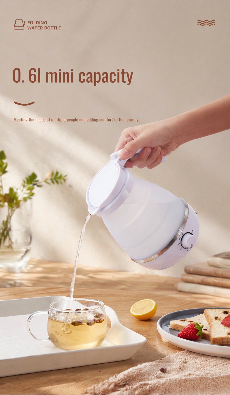 Travel-friendly foldable electric kettle design