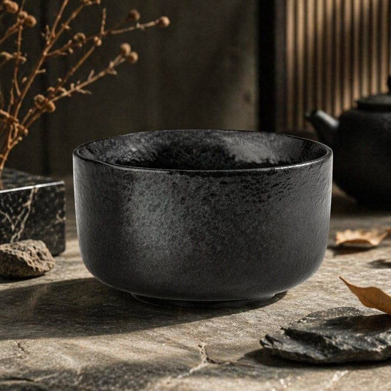 Schlichte japanische Reisschale, kleine Keramikschale für Zuhause, Gewürzschale, Frühstücksschale
