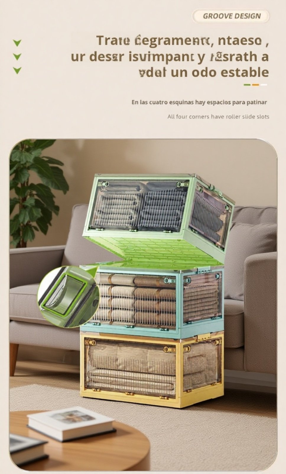 Armario plegable compacto para optimizar el espacio de almacenamiento